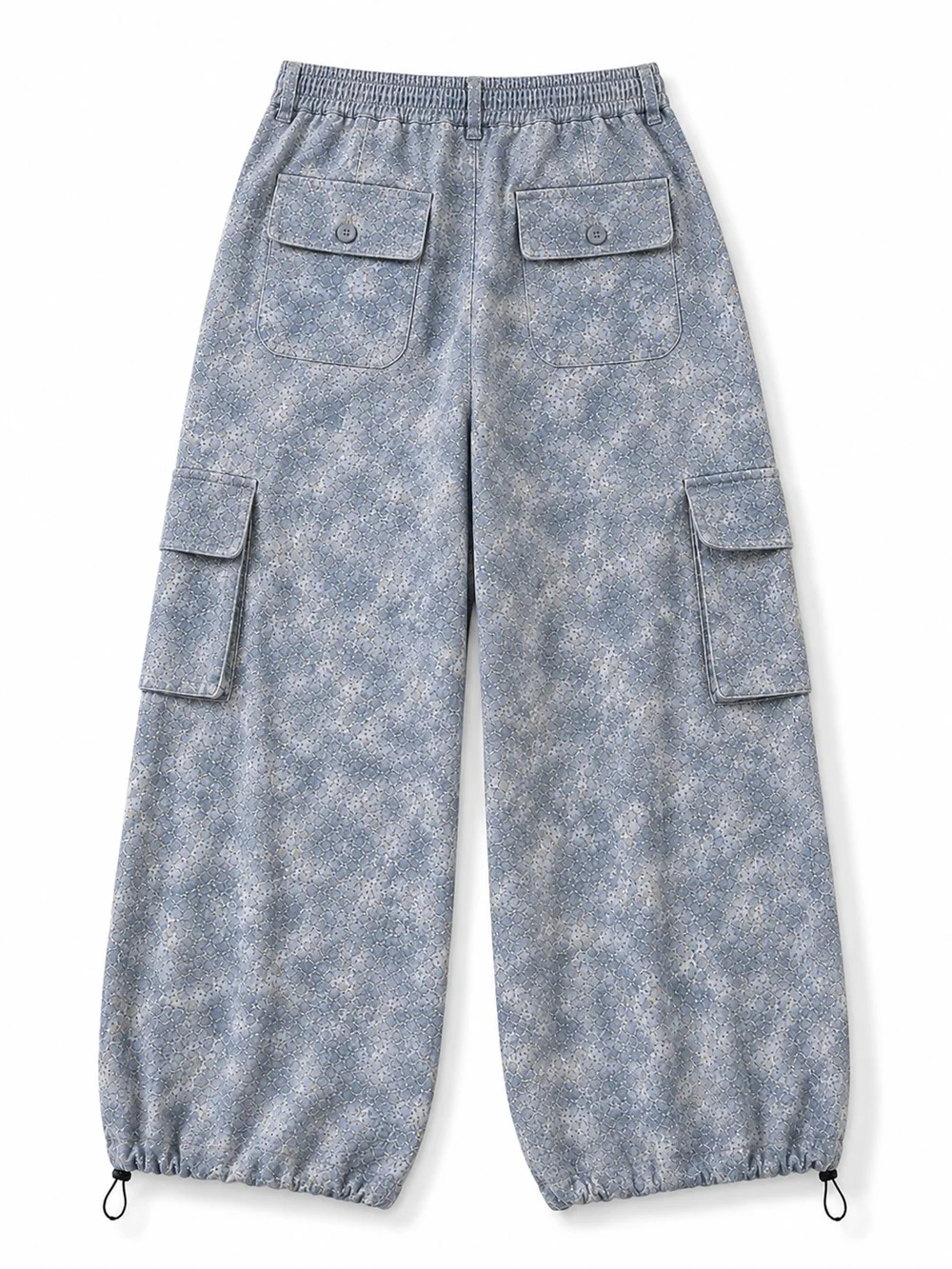 Kids' Gray Camouflage Cargo Jogger Bottoms with Red Star Accent